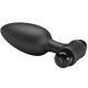 Plug anal vibrator din silicon, negru, USB reîncărcabil