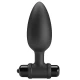 Plug anal vibrator din silicon, negru, USB reîncărcabil