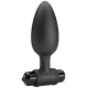 Plug anal vibrator din silicon, negru, USB reîncărcabil