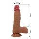 Dildo realist cu ventuză din silicon, culoare flesh, 19,3 cm