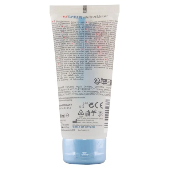 Lubrifiant lichid pe bază de apă Anal Superglide, 100 ml