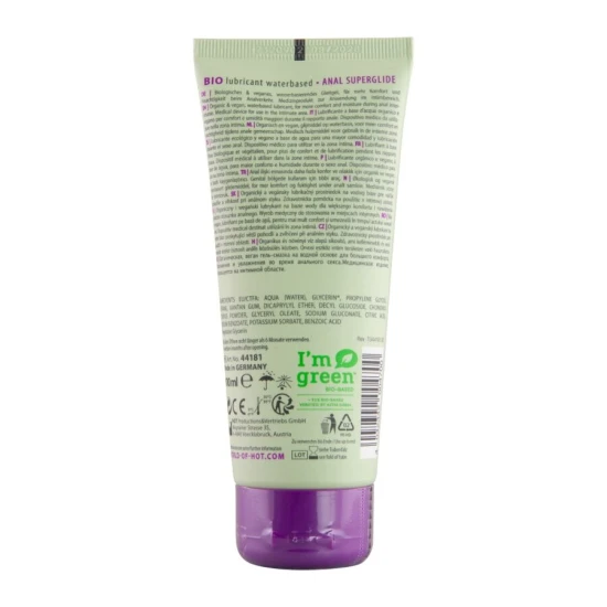 Lubrifiant bio pe bază de apă pentru sex anal, 100 ml
