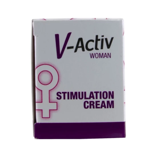 Cremă de stimulare V-Active pentru femei, Negru, 50 ml