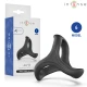 Inel penis triplu curbat din material flexibil, negru, Model 6