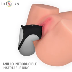Inel penis vibratabil ajustabil din material flexibil, negru, 12