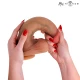 Dildo cu ventuză din silicon lichid, Bruce XL, cu testicule, 25,5 cm Ø 5,5 cm