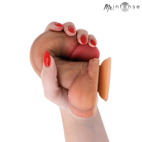 Jucărie sexuală MR Intense din silicon lichid, gri, M – 20 cm