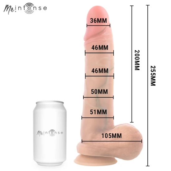 Jucărie sexuală MR Intense din silicon lichid, gri, XL – 25,5 cm