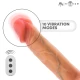 Vibrator dildo din silicon cu efect de încălzire și telecomandă, Logan, 20 cm, Ø 4,1 cm