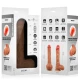 Dildo vibrator Bradley din silicon, cu încălzire, telecomandă, 21 cm