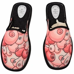 Papuci Diablo Picante - Design Sâni, Mărime Mare, Alb, Mărime 42-43-44