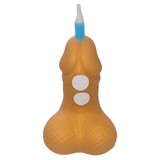 Figurină penis decorativă aurie cu 20 numere adezive