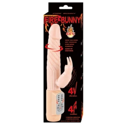 Vibrator Fire Bunny rotativ cu sistem termic, roșu