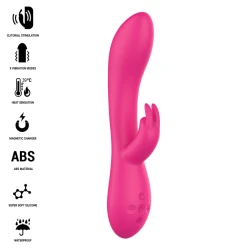 Stimulator rabbit cu încălzire din silicon, negru