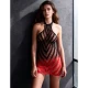 PASSION - Rochie tip body, Negru și roșu gradient