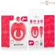 Inel vibrator pentru penis cu stimulare clitoridiană, roșu