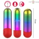 Bullet vibrator clitoridian din ABS, rainbow