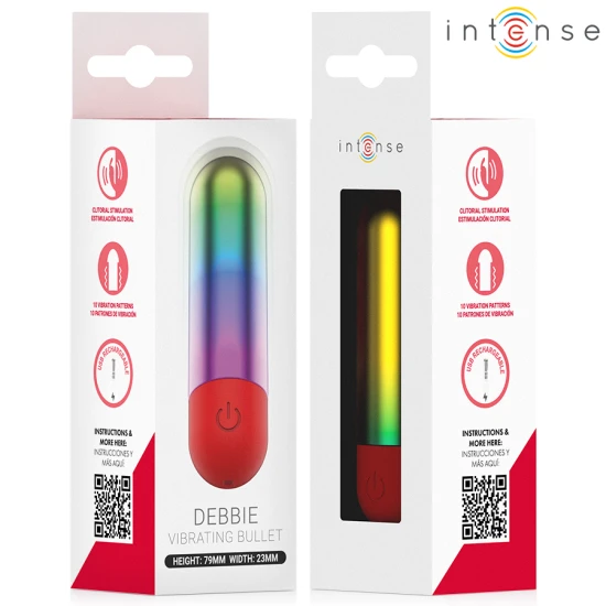 Bullet vibrator clitoridian din ABS, rainbow