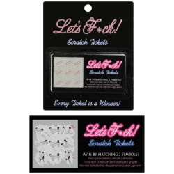 Set 8 bilete răzuibile „Let’s F*ck! Scratch Tickets”