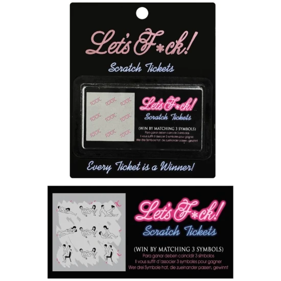 Set 8 bilete răzuibile „Let’s F*ck! Scratch Tickets”