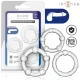 Set 3 inele penis din silicon medical și ABS, negru