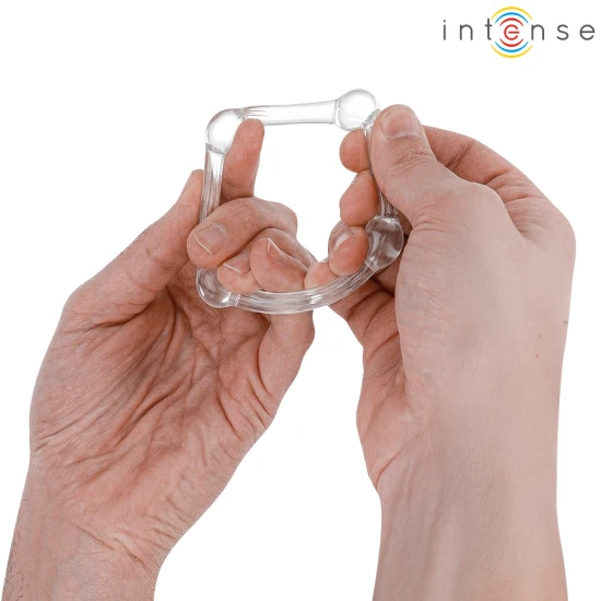Set 3 inele penis din silicon medical și ABS, negru