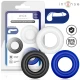Set 3 inele pentru penis din silicon medical și ABS, diverse culori