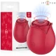 Aspirator clitoridian Camellia din silicon, bordeaux