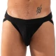 Jockstrap dublu negru din materiale elastice, M
