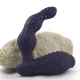 Vibrator prostatic și perineal Dominion din silicon, albastru