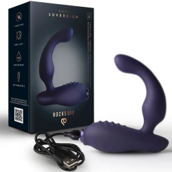 Masajer prostată și perineu din silicon, albastru, universal