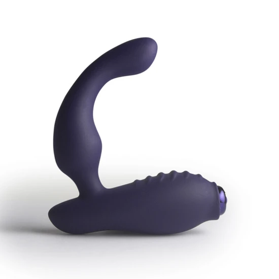 Masajer prostată și perineu din silicon, albastru, universal