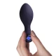 Plug anal vibrant orbital din silicon, albastru