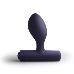 Plug anal vibrant orbital din silicon, albastru