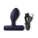 Plug anal vibrant orbital din silicon, albastru