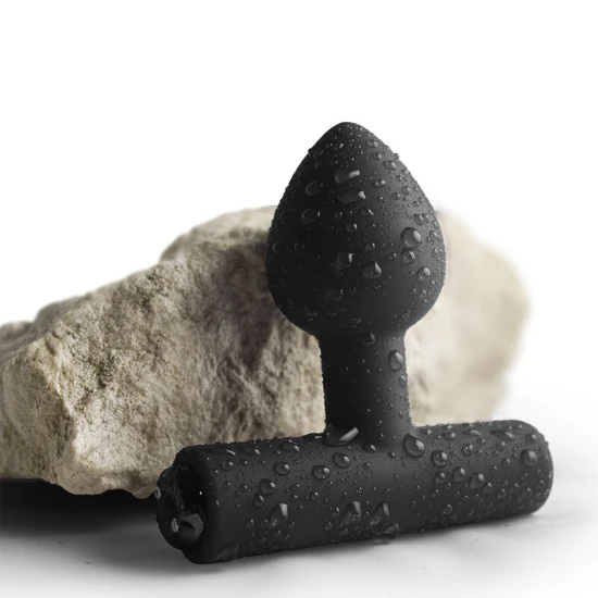 Plug anal vibrant Nova Astryx din silicon, negru