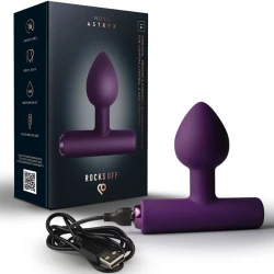 Plug anal vibrant Nova Astryx din silicon, mov