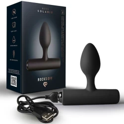 Plug anal vibrator Nova Solaris din silicon, negru