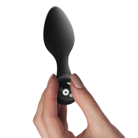 Plug anal vibrator Nova Solaris din silicon, negru
