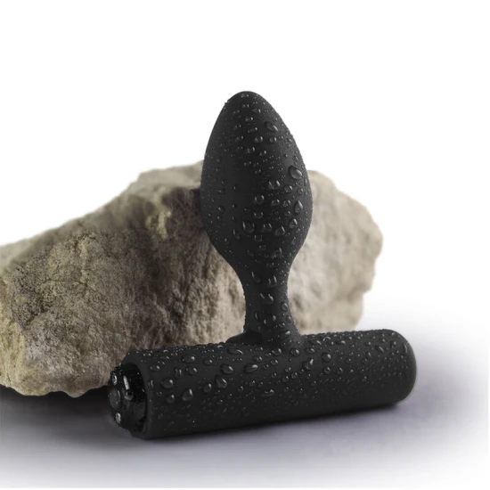 Plug anal vibrator Nova Solaris din silicon, negru