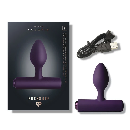 Plug anal vibrant Nova Solaris din silicon, mov