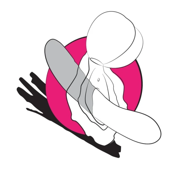 Vibrator clitoridian din silicon, roz piersică