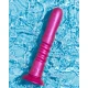 Vibrator thrusting din silicon, roz cosmic, cu ventuză