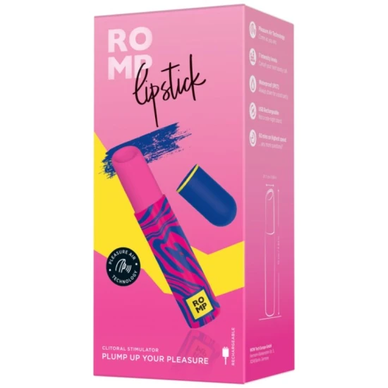 Vibrator tip ruj din material premium, roz, 7 niveluri