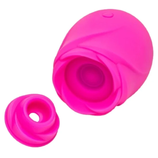 Stimulator clitoridian cu aspirație ROMP Rose din silicon, roz