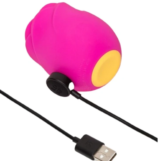 Stimulator clitoridian cu aspirație ROMP Rose din silicon, roz