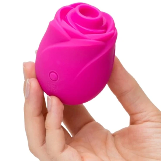 Stimulator clitoridian cu aspirație ROMP Rose din silicon, roz