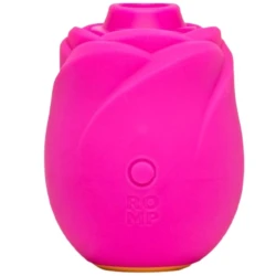 Stimulator clitoridian cu aspirație ROMP Rose din silicon, roz