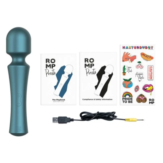Vibrator mini wand cu cap flexibil, verde
