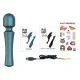 Vibrator mini wand cu cap flexibil, verde